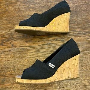 Tom’s Cork Wedge Shoes